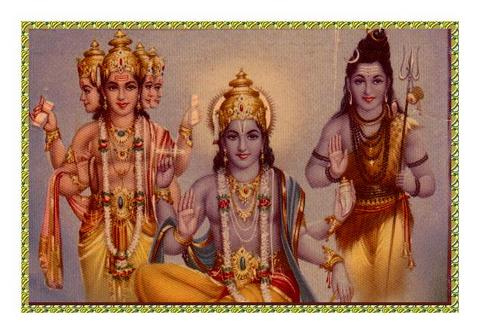 Trimurti-Brahma-Vishnu-Shiva